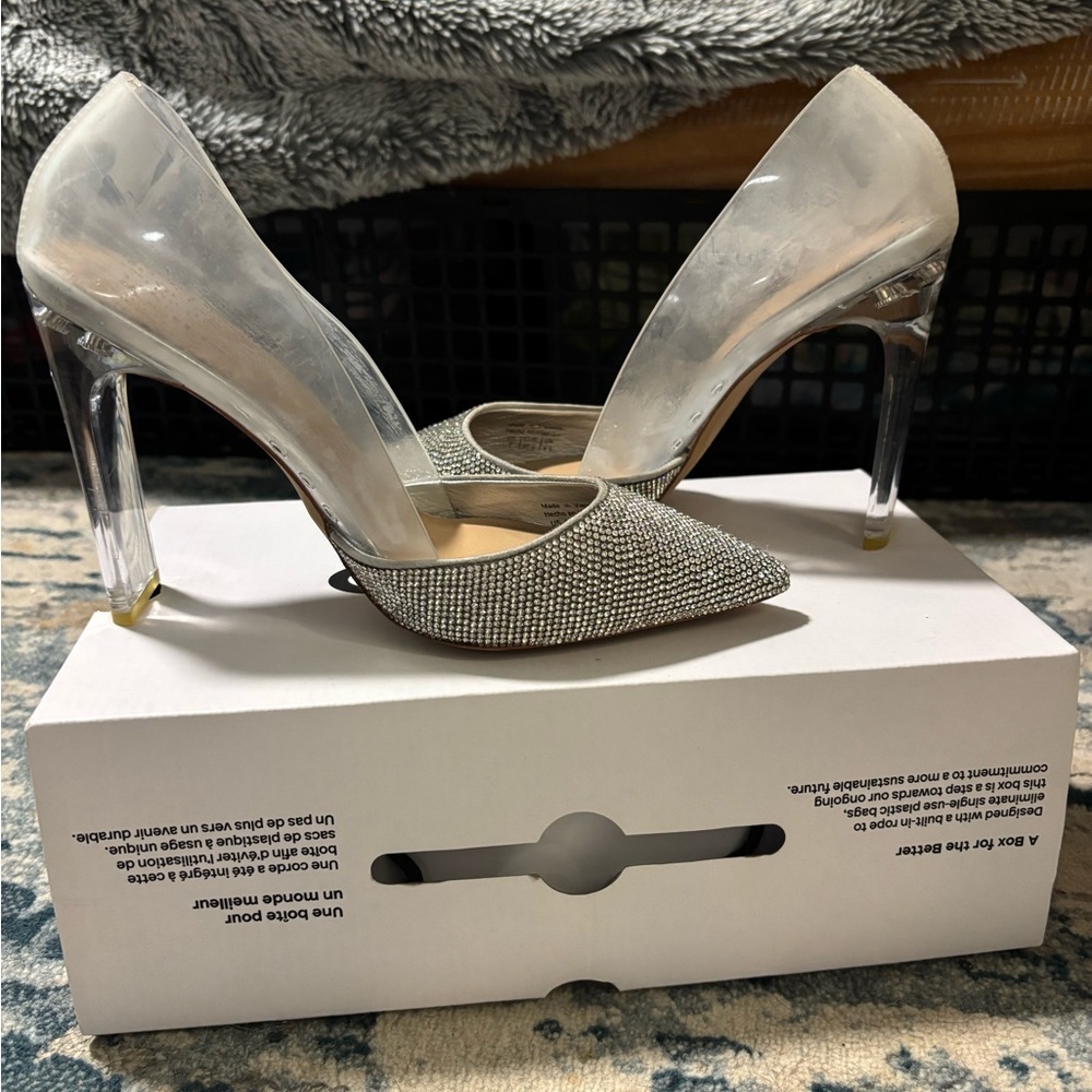 Aldo Clear and Silver Heels